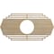 Ekena Millwork Chrysler Wood Fretwork Pierced Ceiling Medallion, Hickory, 34"W x 17"H x 9"ID x 3/8"T CMWP34X17X0375CSHI - alternate 1